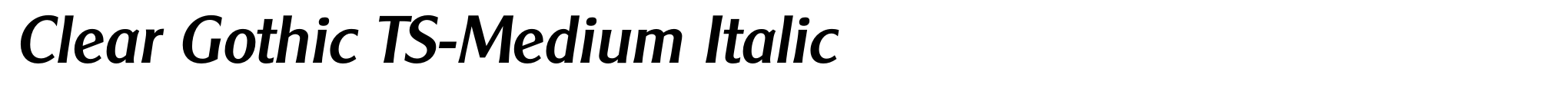 Clear Gothic TS-Medium Italic image